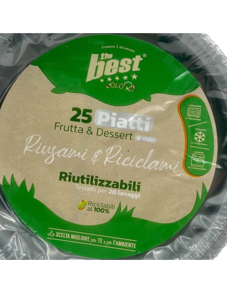 the best 25 piatti plastica riutilizzabili - dessert diametro 17cm - argento: tuttocasashop.live: carta & monouso