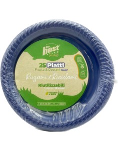 the best 25 piatti plastica riutilizzabili - dessert diametro 17cm - blu: tuttocasashop.live: carta & monouso
