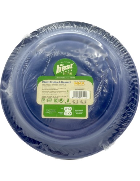 the best 25 piatti plastica riutilizzabili - dessert diametro 17cm - blu: tuttocasashop.live: carta & monouso