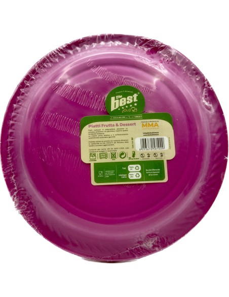 the best 25 piatti plastica riutilizzabili - dessert diametro 17cm - fucsia: tuttocasashop.live: carta & monouso