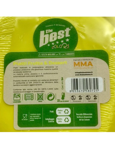 the best 25 piatti plastica riutilizzabili - dessert diametro 17cm - giallo: tuttocasashop.live: carta & monouso