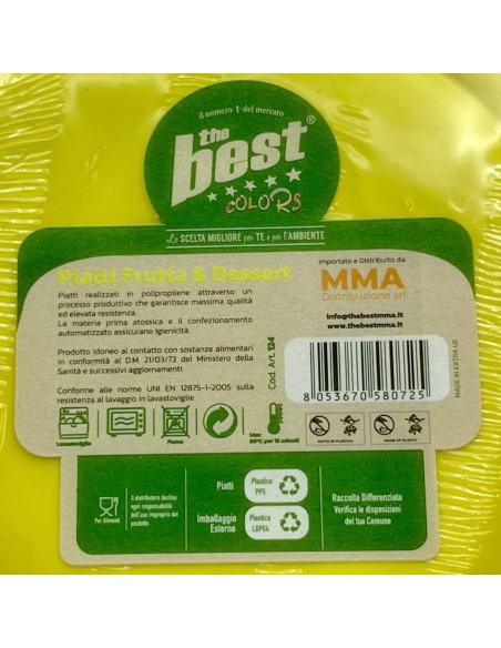 the best 25 piatti plastica riutilizzabili - dessert diametro 17cm - giallo: tuttocasashop.live: carta & monouso