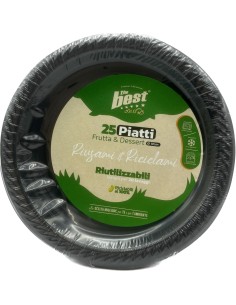 the best 25 piatti plastica riutilizzabili - dessert diametro 17cm - nero: tuttocasashop.live: carta & monouso