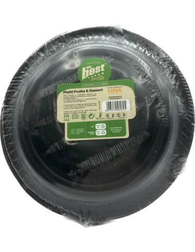 the best 25 piatti plastica riutilizzabili - dessert diametro 17cm - nero: tuttocasashop.live: carta & monouso