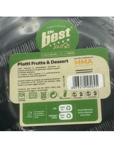the best 25 piatti plastica riutilizzabili - dessert diametro 17cm - nero: tuttocasashop.live: carta & monouso