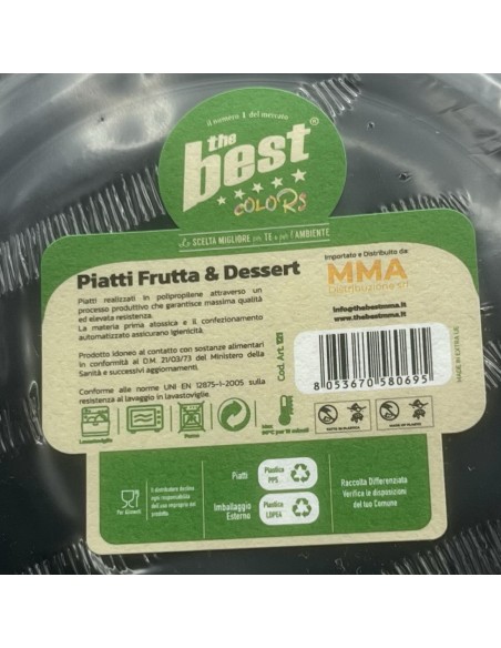 the best 25 piatti plastica riutilizzabili - dessert diametro 17cm - nero: tuttocasashop.live: carta & monouso