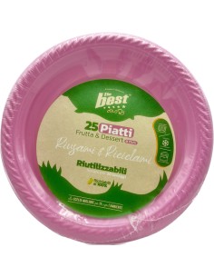 the best 25 piatti plastica riutilizzabili - dessert diametro 17cm - rosa: tuttocasashop.live: carta & monouso
