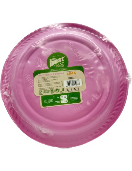 the best 25 piatti plastica riutilizzabili - dessert diametro 17cm - rosa: tuttocasashop.live: carta & monouso