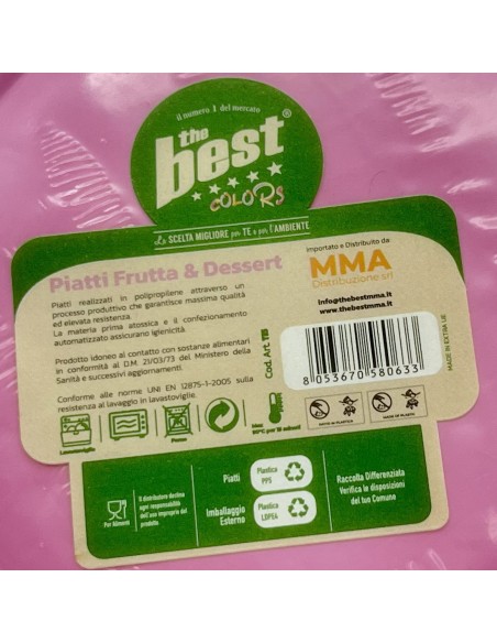 the best 25 piatti plastica riutilizzabili - dessert diametro 17cm - rosa: tuttocasashop.live: carta & monouso