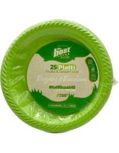 the best 25 piatti plastica riutilizzabili - dessert diametro 17cm - verde: tuttocasashop.live: carta & monouso