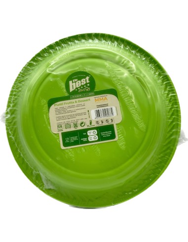 the best 25 piatti plastica riutilizzabili - dessert diametro 17cm - verde: tuttocasashop.live: carta & monouso