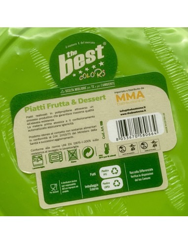 the best 25 piatti plastica riutilizzabili - dessert diametro 17cm - verde: tuttocasashop.live: carta & monouso