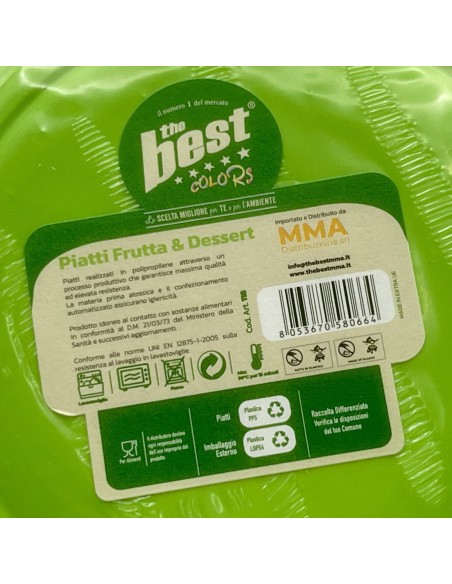 the best 25 piatti plastica riutilizzabili - dessert diametro 17cm - verde: tuttocasashop.live: carta & monouso