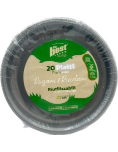 the best 20 piatti plastica riutilizzabili - piani diametro 22cm - argento: tuttocasashop.live: carta & monouso