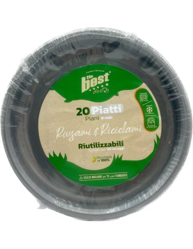 the best 20 piatti plastica riutilizzabili - piani diametro 22cm - argento: tuttocasashop.live: carta & monouso