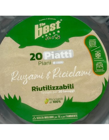 the best 20 piatti plastica riutilizzabili - piani diametro 22cm - argento: tuttocasashop.live: carta & monouso
