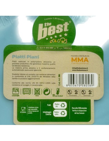 the best 20 piatti plastica riutilizzabili - piani diametro 22cm - azzurro: tuttocasashop.live: carta & monouso