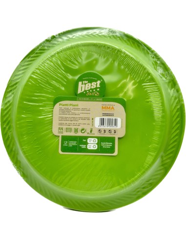 the best 20 piatti plastica riutilizzabili - piani diametro 22cm - verde: tuttocasashop.live: carta & monouso