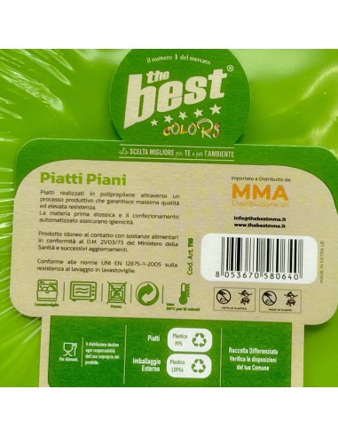 the best 20 piatti plastica riutilizzabili - piani diametro 22cm - verde: tuttocasashop.live: carta & monouso