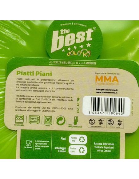 the best 20 piatti plastica riutilizzabili - piani diametro 22cm - verde: tuttocasashop.live: carta & monouso