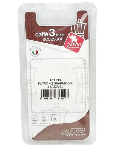 set ricambi per moka 3 tazze - filtro + 2 guarnizioni: tuttocasashop.live: altro - bazar