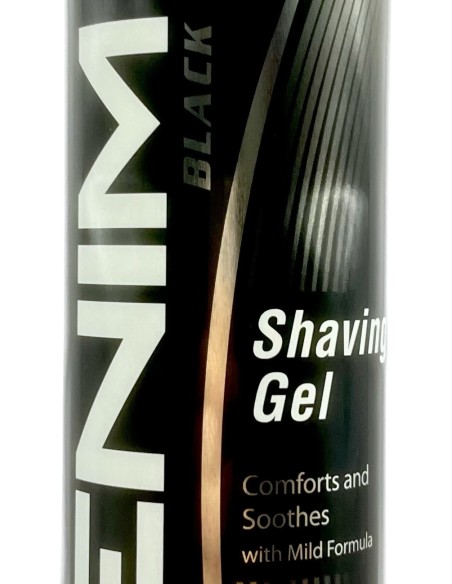 denim shaving gel - schiuma da barba gel - 200ml - black: tuttocasashop.live: igiene e cura della persona