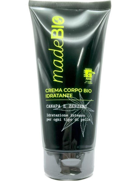 madebio crema corpo - 200ml - con bio canapa e zenzero: tuttocasashop.live: igiene e cura della persona