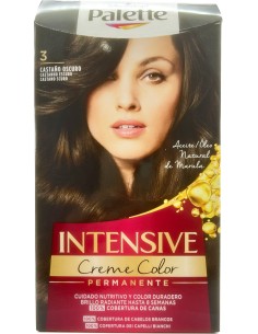 palette intensive creme color - permanente - 3 castano scuro: tuttocasashop.live: igiene e cura della persona
