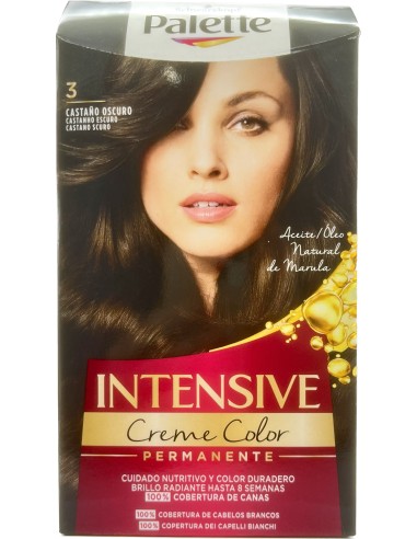 palette intensive creme color - permanente - 3 castano scuro: tuttocasashop.live: igiene e cura della persona
