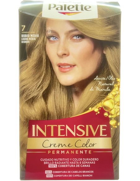 palette intensive creme color - permanente - 7 biondo luminoso: tuttocasashop.live: igiene e cura della persona