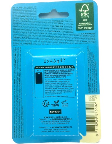 sence lip balm - 2 stick protettivo labbra da 4.3g - classico: tuttocasashop.live: igiene e cura della persona