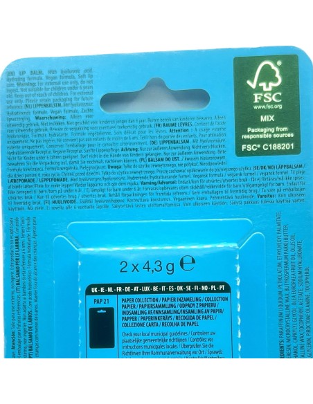 sence lip balm - 2 stick protettivo labbra da 4.3g - classico: tuttocasashop.live: igiene e cura della persona