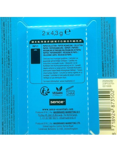 sence lip balm - 2 stick protettivo labbra da 4.3g - classico: tuttocasashop.live: igiene e cura della persona