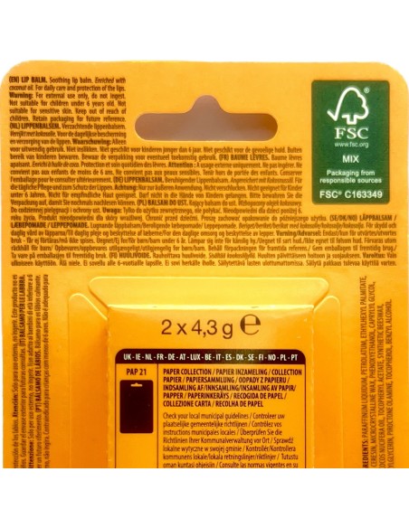 sence lip balm - 2 stick protettivo labbra da 4.3g - coconut: tuttocasashop.live: igiene e cura della persona
