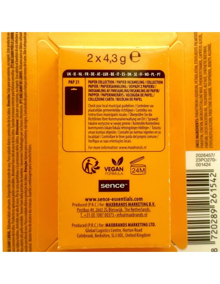 sence lip balm - 2 stick protettivo labbra da 4.3g - coconut: tuttocasashop.live: igiene e cura della persona