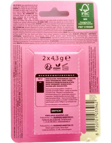 sence lip balm - 2 stick protettivo labbra da 4.3g - sensitive: tuttocasashop.live: igiene e cura della persona