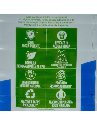 ajax pavimenti detergente liquido - 1250ml - classico: tuttocasashop.live: pulizia e cura della casa
