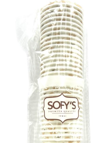 sofys bicchieri caffe' monouso in carta da 75ml - 50 pezzi - bianco: tuttocasashop.live: carta & monouso