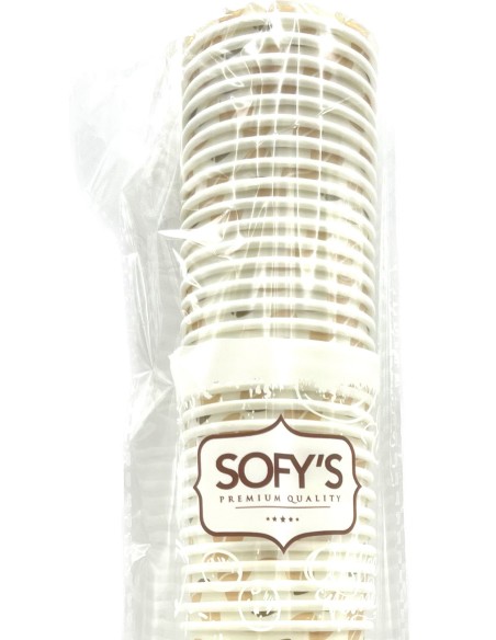 sofys bicchieri caffe' monouso in carta da 75ml - 50 pezzi - bianco: tuttocasashop.live: carta & monouso
