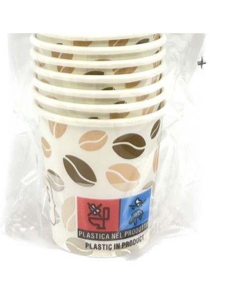 sofys bicchieri caffe' monouso in carta da 75ml - 50 pezzi - bianco: tuttocasashop.live: carta & monouso