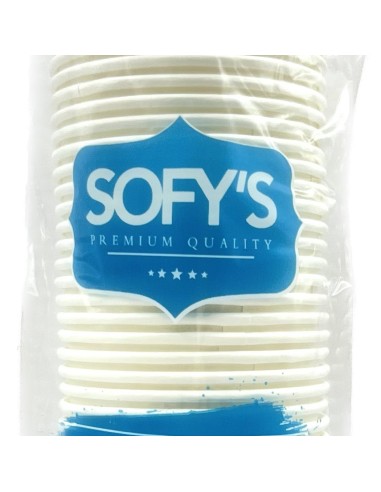 sofys bicchieri in cartoncino - 165ml - 50 pezzi - bianco: tuttocasashop.live: carta & monouso