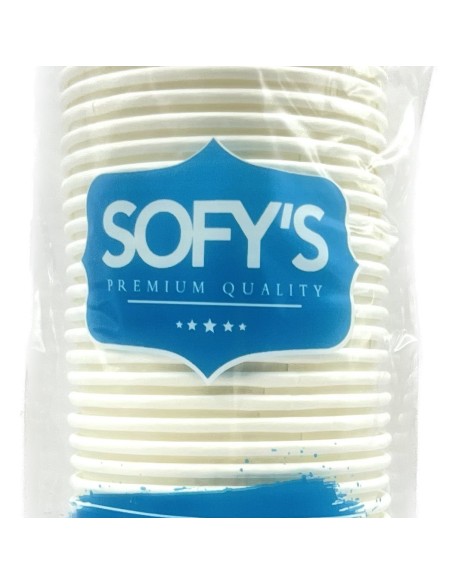 sofys bicchieri in cartoncino - 165ml - 50 pezzi - bianco: tuttocasashop.live: carta & monouso