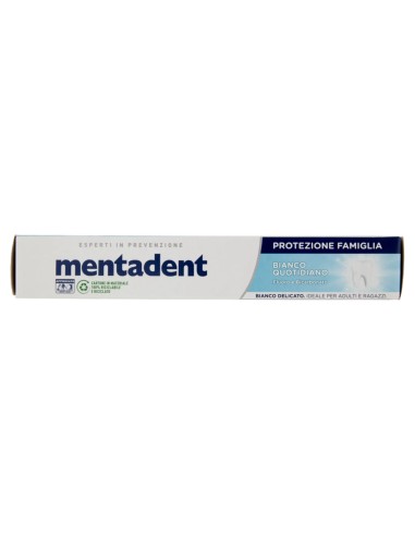 mentadent dentifricio 75ml - protezione famiglia - bianco quotidiano: tuttocasashop.live: igiene e cura della persona