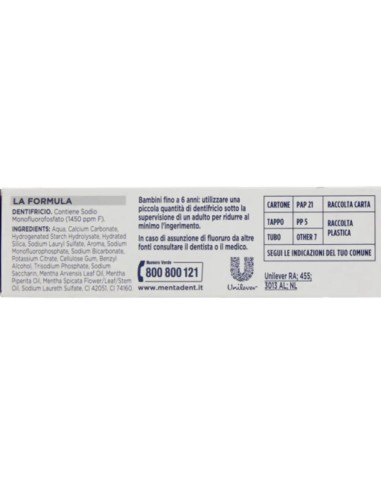 mentadent dentifricio 75ml - protezione famiglia - bianco quotidiano: tuttocasashop.live: igiene e cura della persona