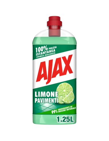 ajax pavimenti detergente liquido - 1250ml - limone: tuttocasashop.live: pulizia e cura della casa
