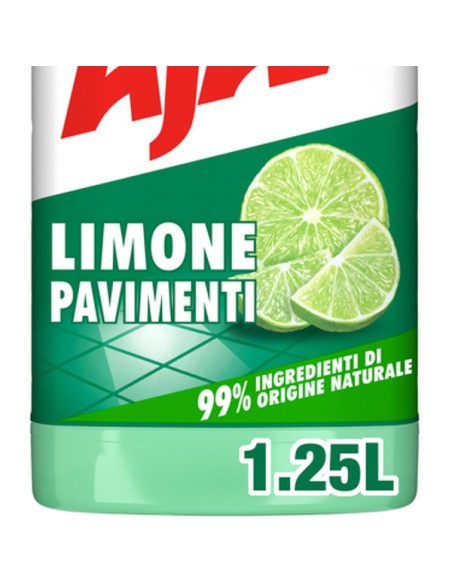 ajax pavimenti detergente liquido - 1250ml - limone: tuttocasashop.live: pulizia e cura della casa