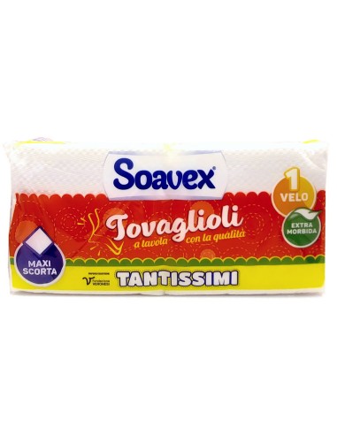 soavex tantissimi 170 tovaglioli da tavola in carta monovelo bianchi 30x33cm: tuttocasashop.live: carta & monouso