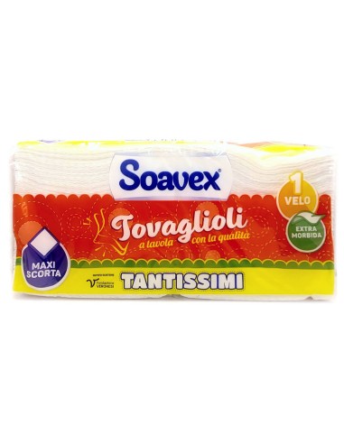 soavex tantissimi 170 tovaglioli da tavola in carta monovelo bianchi 30x33cm: tuttocasashop.live: carta & monouso