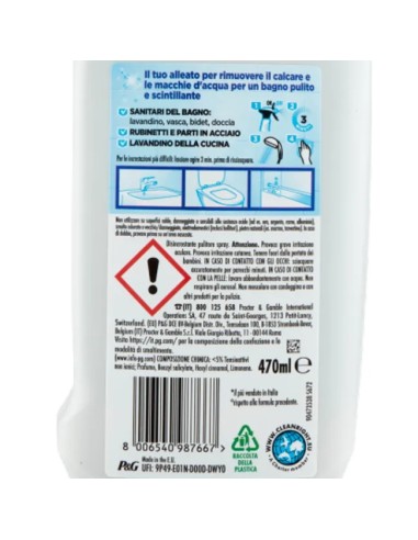 viakal anticalcare spray 470ml - classico: tuttocasashop.live: pulizia e cura della casa