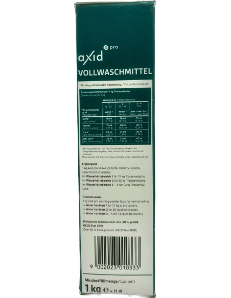 detersivo lavatrice in polvere - 1kg - professionale: tuttocasashop.live: prodotti per bucato e tessuti